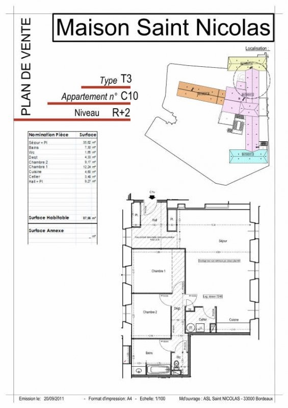 Location Appartement TARASCON surface habitable de 87 m²