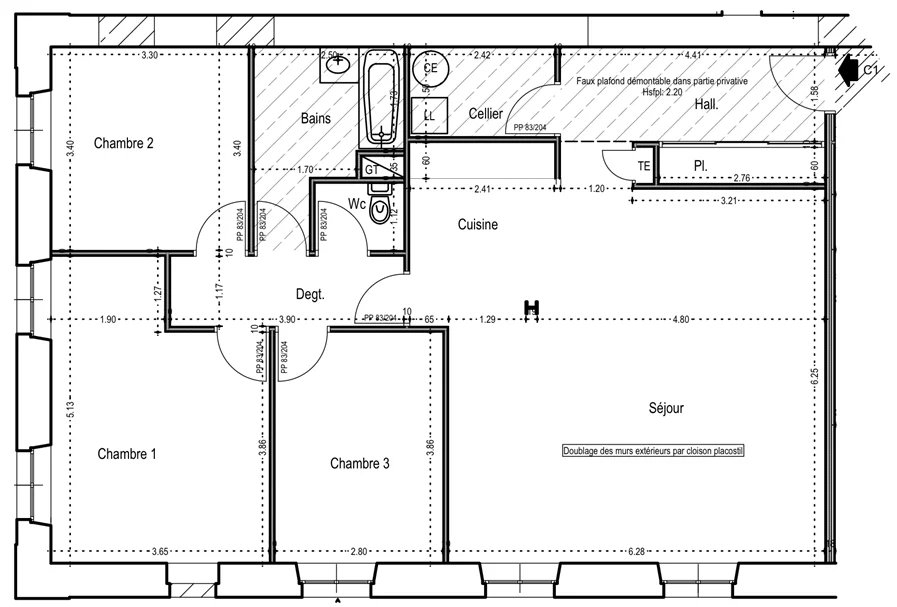 Location Appartement TARASCON surface habitable de 106 m²