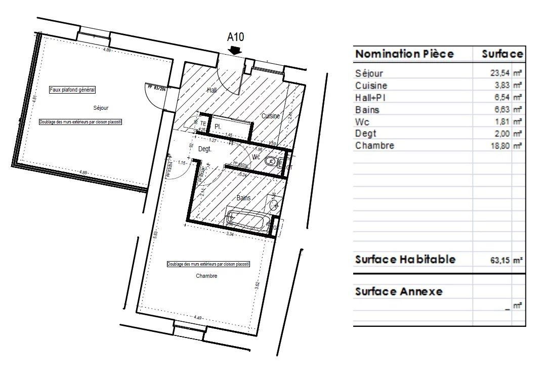 Location Appartement TARASCON climatisation, individuel, electrique chauffage