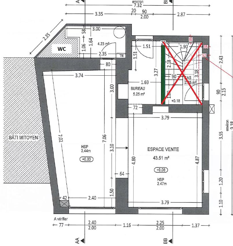 Location Fonds de commerce SAINT-ÉTIENNE-DU-GRÈS surface habitable de 50 m²